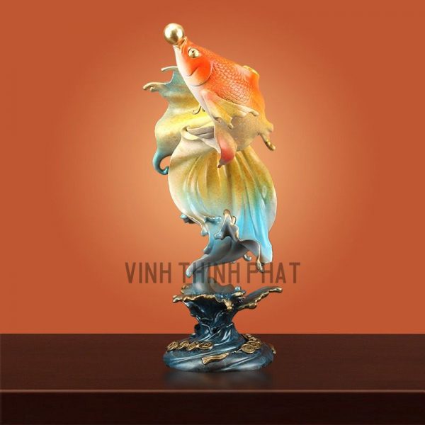 Cá rồng nghệ thuật trang trí phòng khách - vinhthinhphatdecor.com