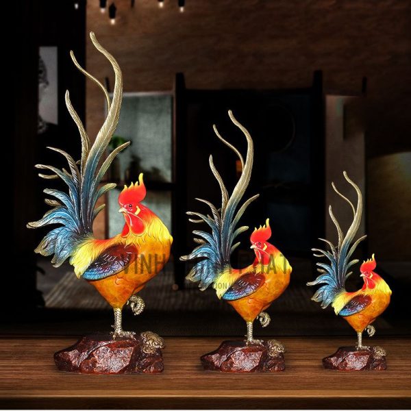 Tượng gà trống mang lại sự may mắn và hạnh phúc - vinhthinhphatdecor.com