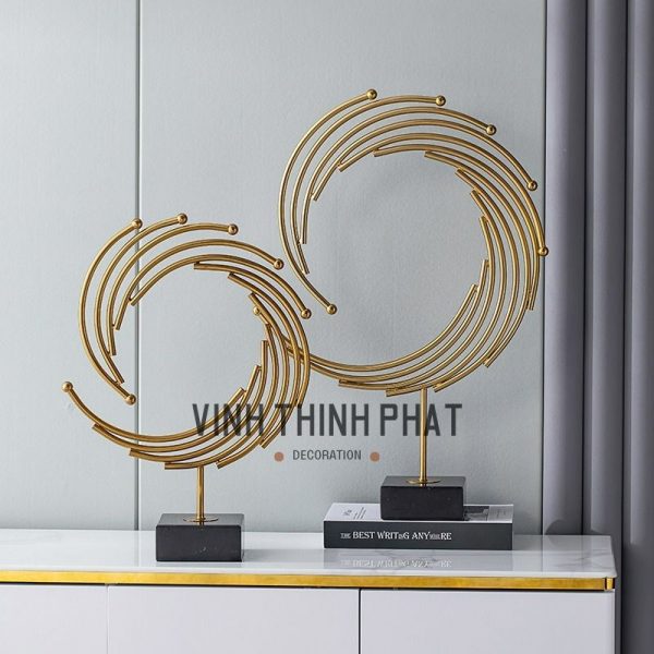 Mô hình vòng xoáy bằng kim loại trang trí - vinhthinhphatdecor.com