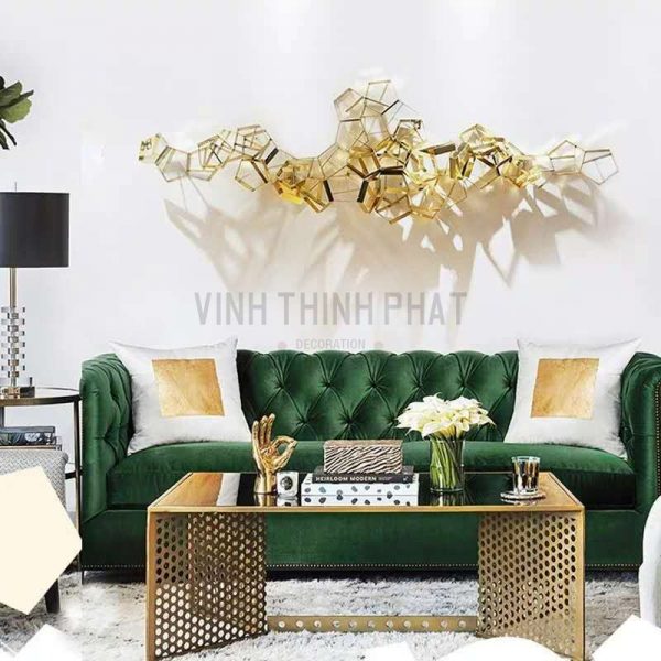 Phù điêu trang trí tường phong cách hình học 3D - vinhthinhphatdecor.com