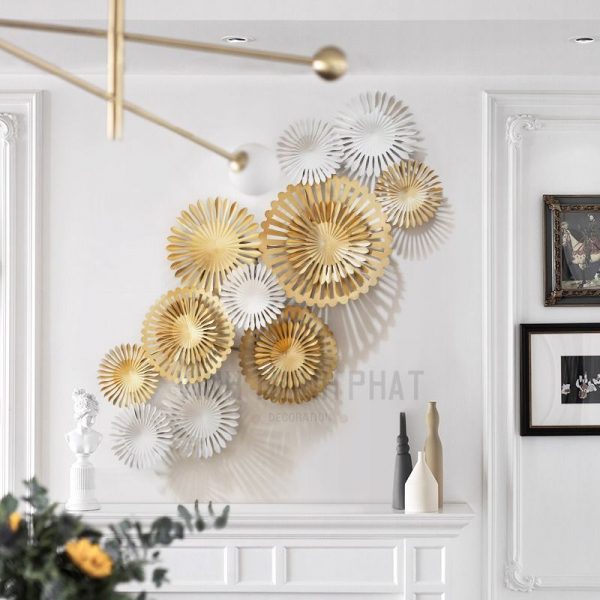 Phù điêu treo tường hoa cúc - vinhthinhphatdecor.com