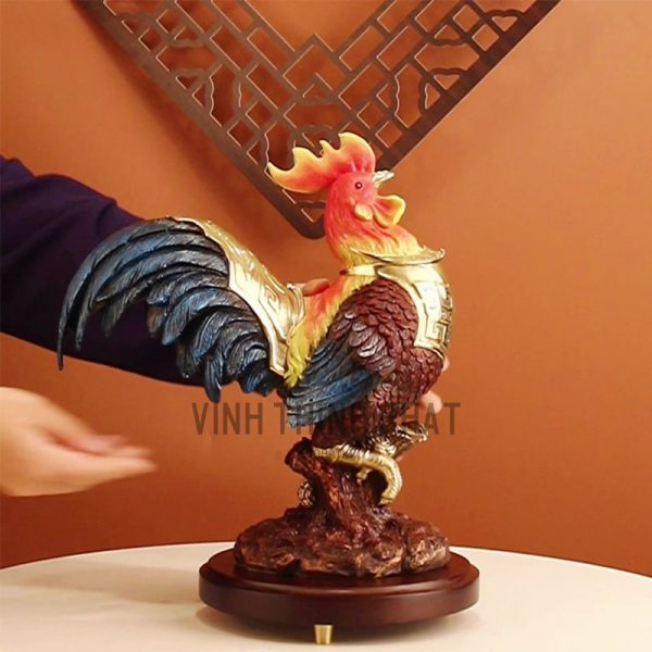 Tượng gà trống vàng - vinhthinhphatdecor.com