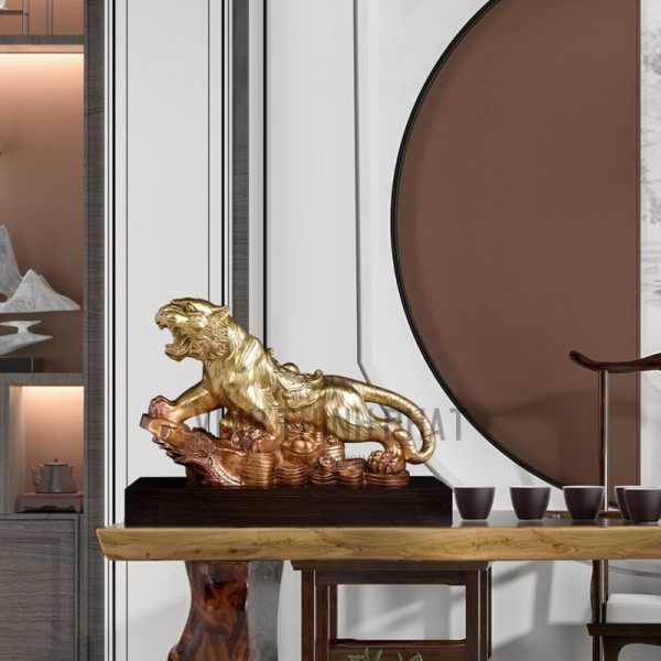 Tượng hổ bằng đồng - vinhthinhphatdecor.com