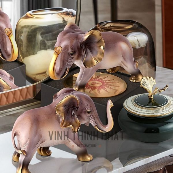 Tượng linh vật voi để bàn - vinhthinhphatdecor.com