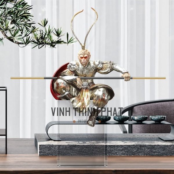 Tượng Tôn Ngộ Không nhỏ xinh để bàn làm việc - vinhthinhphatdecor.com